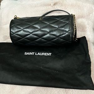 Yves Saint Laurent Sade Tube Bag  in Quilted Lambskin Black